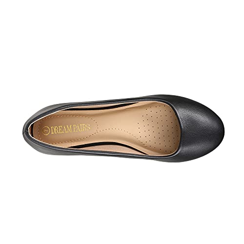 Dream Pairs 52335-SOLE-SIMPLE-BLACK PU-SZ-8 Women'S Sole-Simple Black Pu Ballerina Walking Flats Shoes thumb #2