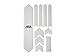 All Mountain Style Bike Frame Protector Extra - Universal Fit, 10-Piece Set for Down Tube, Chainstay, Cable Wear, High-Impact Honeycomb PVC