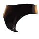 Rubberfashion Latex Slip - hohe Hot Pants mit Penishülle - Dessous oder Reizwäsche für den Herren Schwarz 0.4mm XL