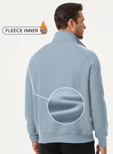 Jmierr Men'S Fashion Sweatshirts Quarter Zip Pullover Fleece Polo Hoodies Long Sleeve Sweatshirt With Pockets thumb #1
