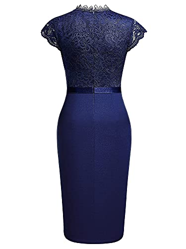 Image of Miusol Women's Retro Floral Lace Ruffle Style Cocktail Mini Dress