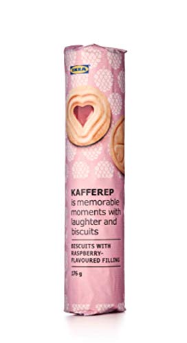 IKEA KAFFEREP Two Pack 6.2oz Cookie Sweet Shortbread Sandwich Biscuit Raspberry / Chocolate UTZ Certified (Combined) image 2