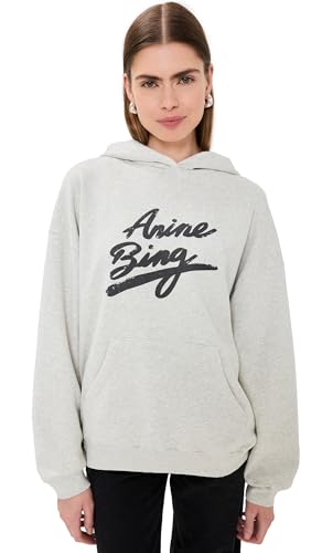 ANINE BING Women's Harvey Signature Sweatshirt, Grey, M
