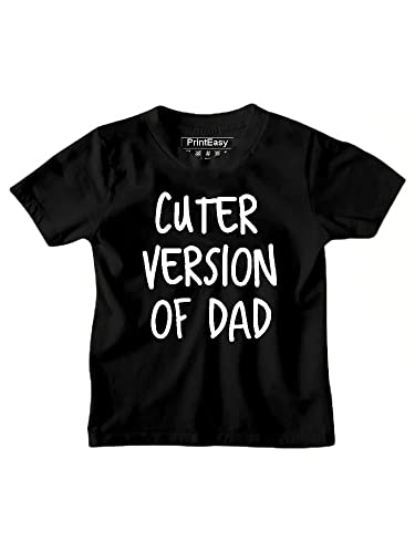 Image of PrintEasy� Cuter Version of Dad Cotton Round Neck Half Sleeves Unisex T-Shirt for Boys & Girls