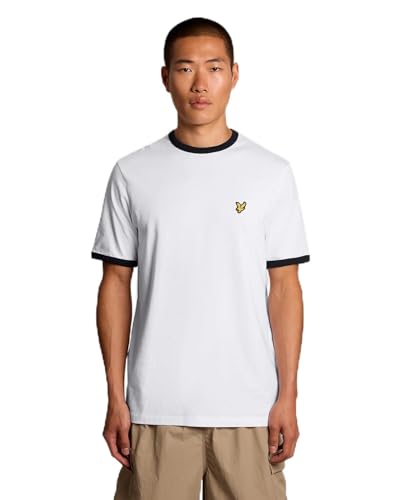 Lyle & Scott SS T-Shirts Ringer T-Shirt W104 White/Jet Black, L