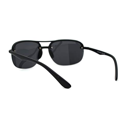 Polarized Mens Classic 90s Half Rim Rimless Style Racer Sunglasses4