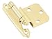 Amerock M34283 Bright Brass Functional 3/8" Inset Traditional / Classic Self Closing Face Mount Hinges with Dual Compression Springs (Package of 100 Pairs)