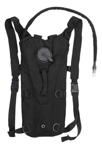 Mochila de Hidratação para Ciclismo e Trilha, Preta, com Reservatório de 3 Litros, Sistema de Hidratação, Alças Ajustáveis