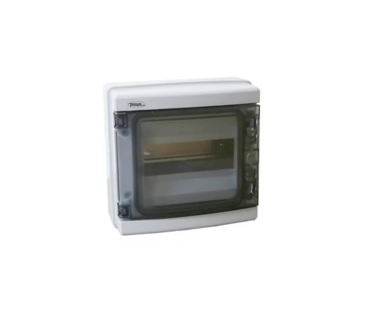 Cuadro De Distribución Eléctrico IP65 De 4 Módulos, 140x210x100 Mm, ABS Anti-UV, Para Interior Y Exterior