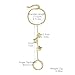 YKCSKK Gold Hand Chain Bracelets for Women 14k Gold Ring Bracelet Hand Chain Pearl Butterfly Finger Ring Bracelet Fashion Jewelry for Mother'S Day Gifts (Style-butterfly)