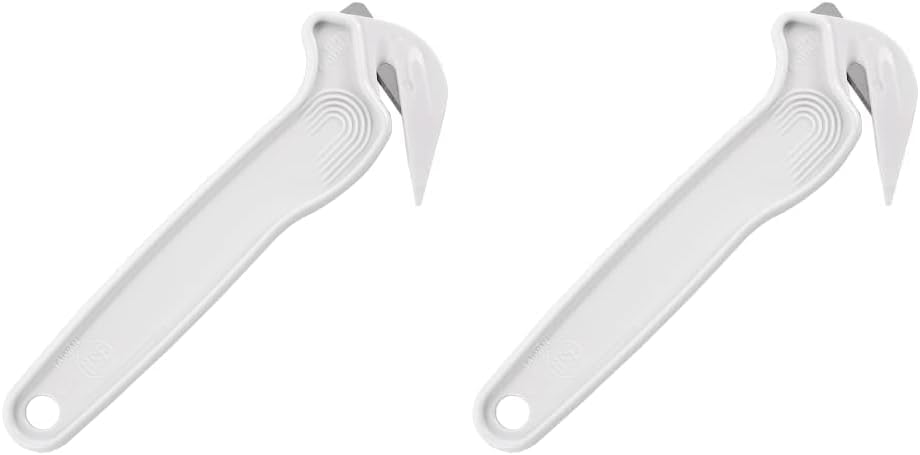 Pacific Handy Cutter DFC364 - Cortador seguro para alimentos con certificado NSF blanco con divisor de cinta sin cuchillas, corte seguro y eficiente