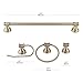 GLOBE Electric 51381 Parker Vanity Light, 3 Bath Set, Brass