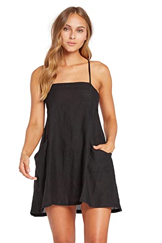 Vitamin A Womens Nola Mini Dress Ecolinen Black SM (US