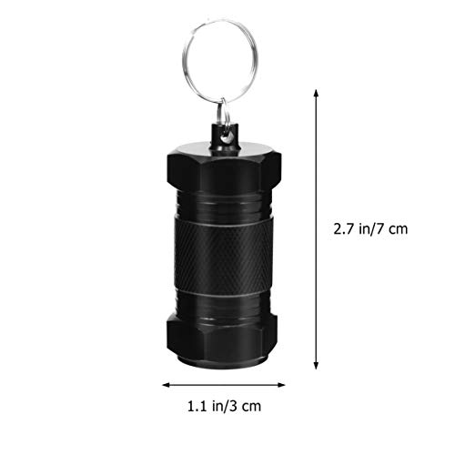 EXCEART 2 Pcs Caixa de PÃ­lula Chaveiro Mini Caixa de PÃ­lula PortÃ¡til Caso de PÃ­lula de AlumÃ­nio