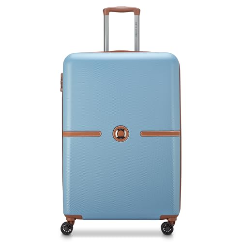 Image of DELSEY PARIS Juliette 75.5 cms Large Check-in ABS /Polycarbonate Hard Sided 8 Wheels Spinner Suitcase /Trolley Bag for Travel with TSA Lock- Blue