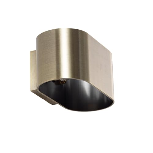 Alpinaluz Aplique de Pared Up & Down con Portalámparas G9 – Diseño Curvado en Metal, Iluminación Decorativa Interior para Pasillos, Salón y Dormitorio (Dorado) - imagen 2