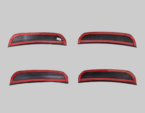 Image of AUTOMASH Car Wheel Arch Garnish for Suzuki Fronx 2025 to 2026 Year Onwards All Models O.E Type Fender Chrome Trim - Black & Red (Set of 4 Pcs)
