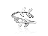 ONDAISY Matte Color BFF Best Friends Bohemian Boho Jewelry Tree Flower Leaves Laurel Leaf Knuckle Toe Adjustable Band Ring