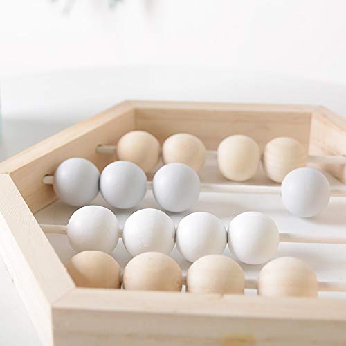 image for MAYAGU Nordic Style Hexagon Natural Wooden Abacus with Beads Baby Educ
