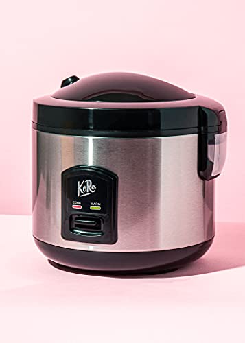 KoRo - Reiskocher 1,5 L - Mit praktischer Warmhalte-Funktion - Inklusive Dämpfeinsatz, Messbecher und Reislöffel… – Bild 3