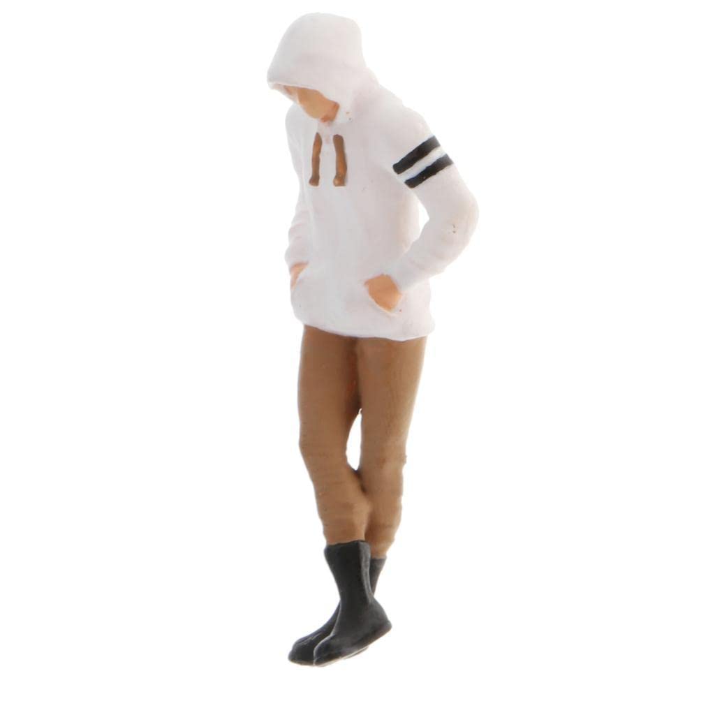 Calandis® 6X1/64 Miniature Men Figure Scene Character Street Figure Model White Hoodie | Figures & People | Parts & Accessories | S Scale | Model Railroads & Trains | Toys & Hobbies-image-19