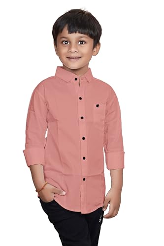 Image of Sky Pearl Boys Spread Collar Casual Full Sleeve Shirt
