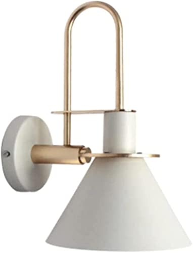 Lampe murale E27 en métal blanc au design géométrique et finitions soignées