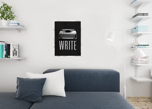 Image of Write Typewriter Poster - ELA Classroom Decor for Middle School & High School English Language Arts - Must Have Writing Posters Cool Wall Art Print Poster 24x36