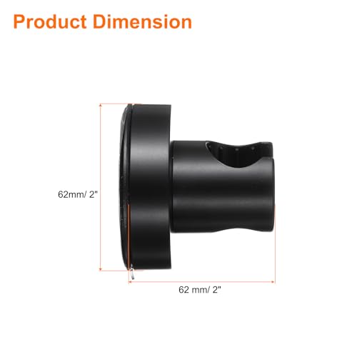 Soporte para cabezal de ducha con ventosa uxcell negro de pared extraíble 3