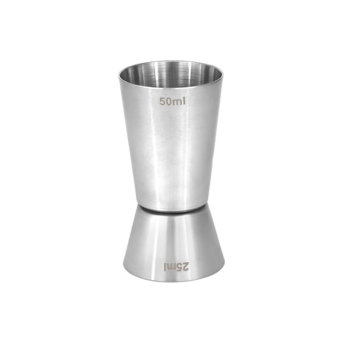 Image of Stainless Steel Tall Peg Jigger Shot Glass Set | Double Side Drink Measuring Bar Tool(15-30ml, 20-40ml, 25-50ml, 30-60ml) | Set of 4 Bar Jiggers for Cocktails