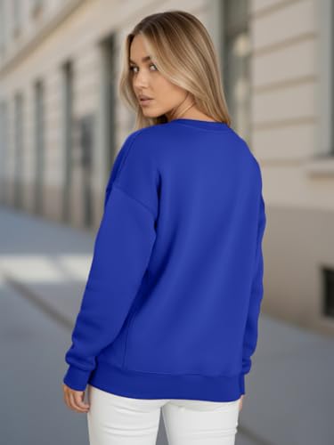 Image of LEOTUDE Women's Boyfriend Fit Loopknit Sweatshirt | Full Sleeve Drop Shoulder | Sweatshirt for Women