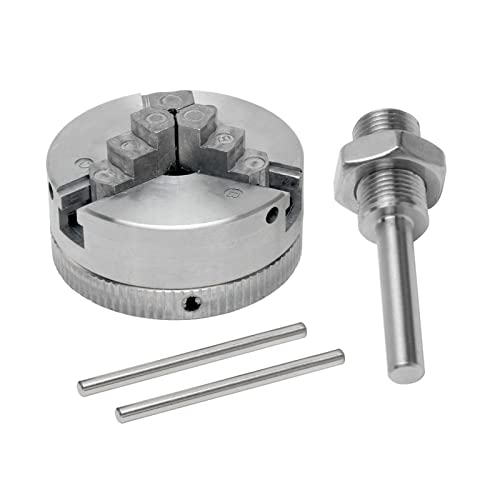 Gonnely Juego de mandriles de torno - Z011A 4 mandíbulas extensión de mandril aleación de zinc,mini torno,M12 × 1 mandril, taladro eléctrico de mano, Herramienta eléctrica