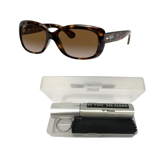 Ray-Ban RB4101 Sunglasses Bundle: RB 4101 JACKIE OHH 710/T5 Jackie Ohh Light Havana Light and Eyewear Cleaning Kit2