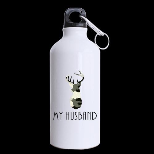Funny Husband Mug - Awesome Army Camouflage Deer Head My My Deer/Dear Husband Sports Bottle Or Tea Mug - 13.5 Oz