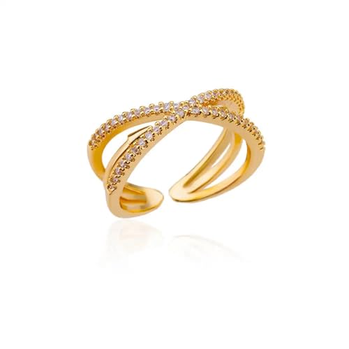 Bague croix ouverture ajustable adaptée à toutes les tailles