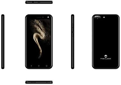 Maxwest Nitro 5N smartphone showing side profiles and back, highlighting ports and buttons.