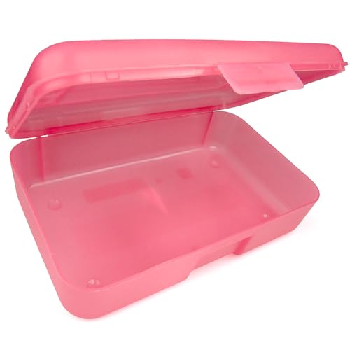 Image of Craft County Solid Color Pencil Box - Store All Your Art Supplies in 1 Convenient Location - 12 Vibrant Colors to Choose From