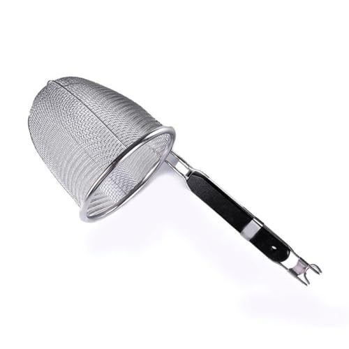 IMUSINICE Colador de Mano de Acero Inoxidable Malla Fina, Mango Largo de Madera, Filtro para Café y Cocina, Resistente y Apto para Uso Diario en Hogar y Restauración, Diseño Práctico