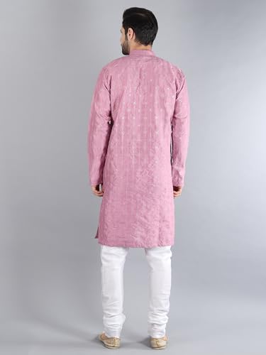 Image of Uri and MacKenzie Embroidery Silk Men's Kurta Pyjama Set