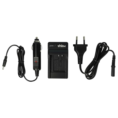 vhbw Cargador Compatible con Olympus Tough TG-Tracker, TG-870 cámara videocámara/batería + Adaptador Coche + indicador Carga, 4,2 V
