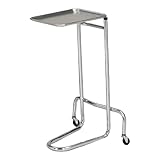 MediChoice Mayo Stand w/Tray, Adjustable Height from 34-54 Inch, 1314MAYO1201 (Each of 1)