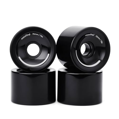 maxfind 75mm 78A Skateboard Wheels – Soft Polyurethane Longboard & Electric Cruiser Wheels, Set of 4