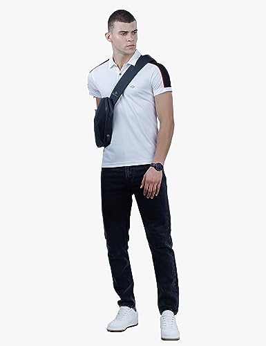 Image of Revolt Streetwear SINDICATE Men Revolt Men's Soft & Comfortable Polo T-Shirt - with Logo Branding (Midnight Navy, M)