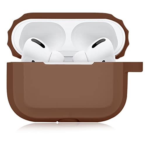 Classic Matte Airpod Pro Case Soft Silicone Protective Cover For Women Men Compatible With Airpods Pro Case (Brown) #TOP3