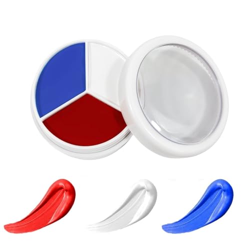 Conjunto de pintura facial 3 em 1, pintura facial e corporal de longa duração para Halloween Natal ação carnaval, maquilhagem divertida para pintar o rosto de zombi vampiro esqueleto ou palhaço