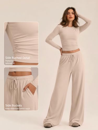 Image of Trendy Queen Women's 2 Piece 2026 Fall Fashion Lounge Set with Pockets