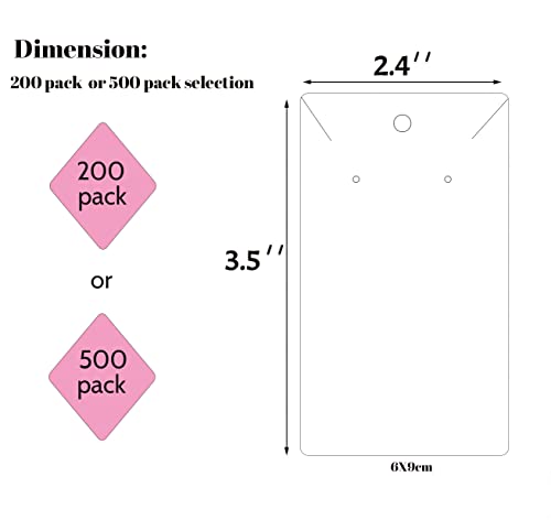 Custom Earring Display Card Earring Holder Cards,Personalized Jewelry Card Holder,100,200,500,1000 Pack,2.4X3.5 in