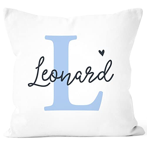 SpecialMe® Kissen-Bezug mit Namen Anfangsbuchstabe Initiale Herz Geschenk...