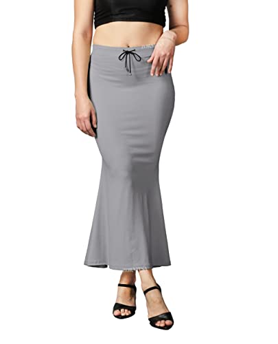 Image of ZORNITSA Cotton Lycra Saree Shapewear Petticoat for Women, Stretchable Saree Shaper Petticoat Inskirt, Shape wear Dress for Saree, Skirts