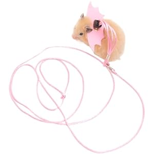 Small Animal Harness and Leash Set for Hamsters, Lizards, and Bearded Dragons – Secure, Adjustable, and Comfortable Walking Accessory (Pink)